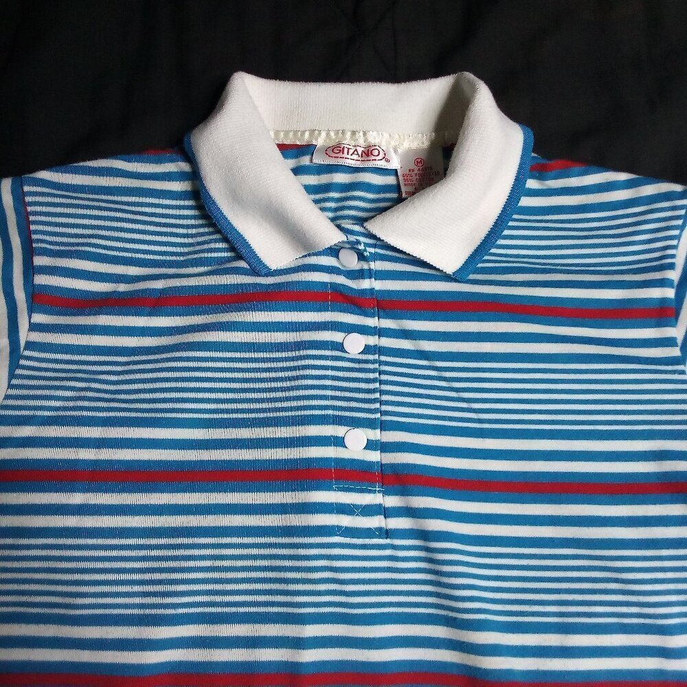 Vintage Gitano Striped Polo Shirt
